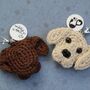 Crocheted Labrador Dog Face Keyring, thumbnail 4 of 6