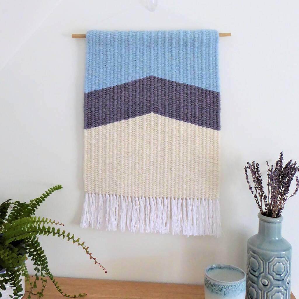 Handwoven Mountain Artwork By Catherine Jane Weaving