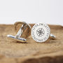 Personalised Sterling Silver Coordinates Cufflinks, thumbnail 1 of 7