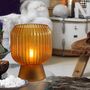 Battery Operated Glass Amber Table Lamp, thumbnail 5 of 7