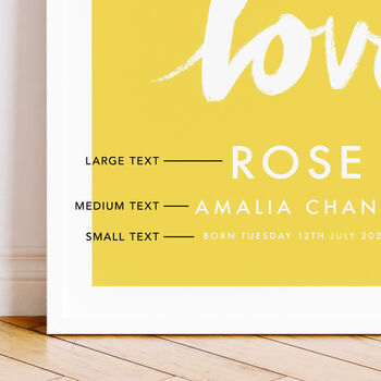 Personalised Name Print Handwritten You Are So Loved, 3 of 10