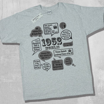 'Events Of 1952' 70th Birthday Gift T Shirt, 2 of 11