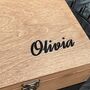 Personalised Wooden Carved Name Jewellery Box, thumbnail 2 of 7