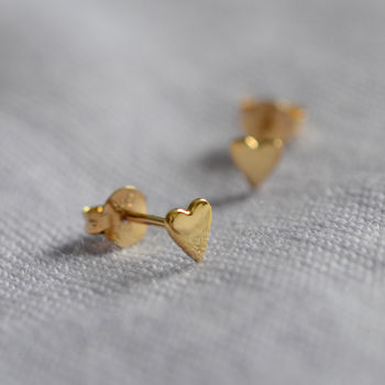 Simple Love Heart Stud Earrings, 5 of 9
