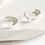 Lightening Bolt Huggie Hoop Earrings, thumbnail 4 of 5