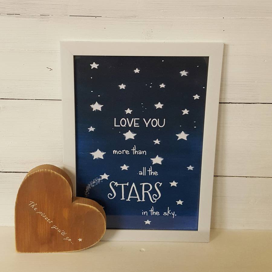 Love You More Than All The Stars Print By Giddy Kipper Notonthehighstreet Com