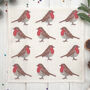 Christmas Robins Linen Napkin Sets, thumbnail 3 of 4