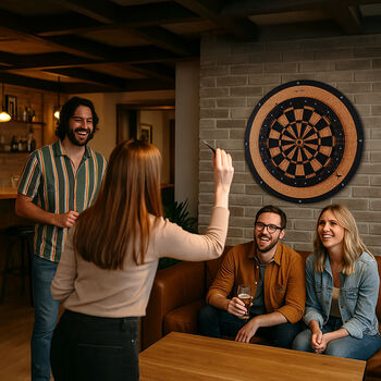 Dartboard Wall Art Game– Stylish Indoor Decor, 8 of 8