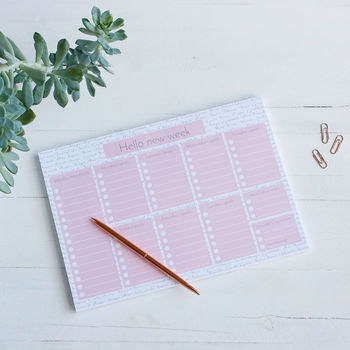 Hello New Week To Do List Weekly Planner And Desk Pad, 8 of 11