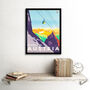 Austria Sport Ski Alps Alpine Snow Skiing Art Print, thumbnail 2 of 3