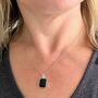 'The Rectangle' Black Onyx Sterling Silver Necklace, thumbnail 3 of 8