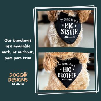 Big Sister Pregnancy Announcement Dog Bandana, 3 of 8