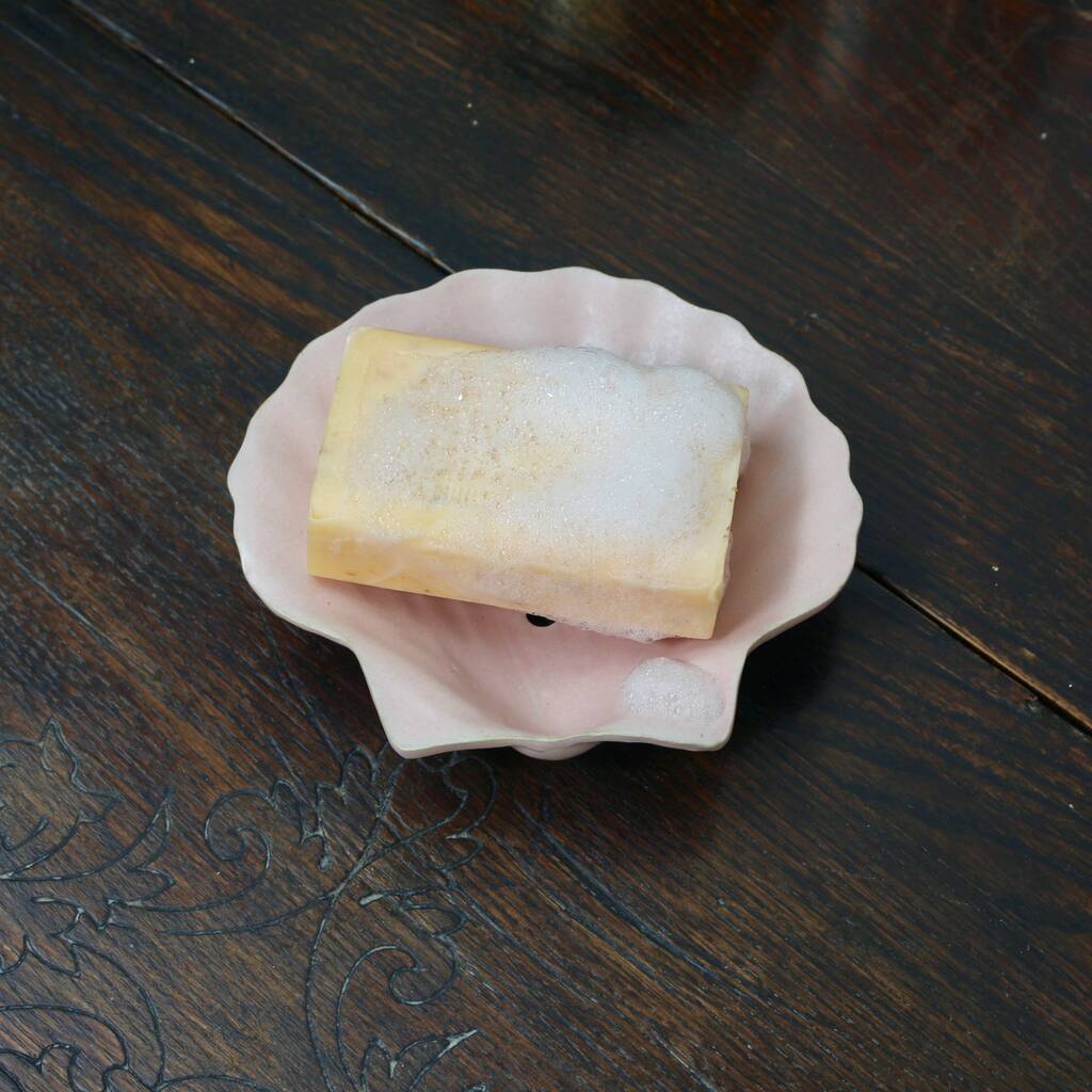 Scallop Shell Soap Dish In Pink, 1 of 4
