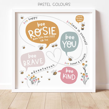 Personalised 'Bee You' Children's Affirmation Print, 2 of 7