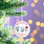 Personalised Family Birth Flower Christmas Bauble, thumbnail 1 of 3