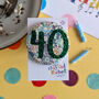 40th Birthday Age Badge, Custom Fabric And Colour, thumbnail 1 of 5