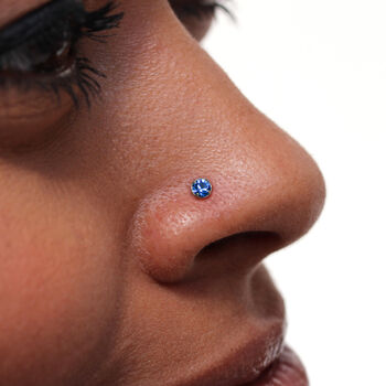 Sterling Silver Andralok Nose Stud With 3mm Crystal, 5 of 8