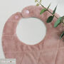 Personalised Pink Velour Bib Set, New Baby Gift, thumbnail 5 of 12