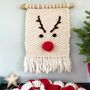 Reindeer Wall Hanging Easy Knitting Kit, thumbnail 1 of 4