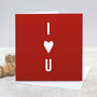 'I Love You' Red Valentine's Day Card, thumbnail 1 of 2