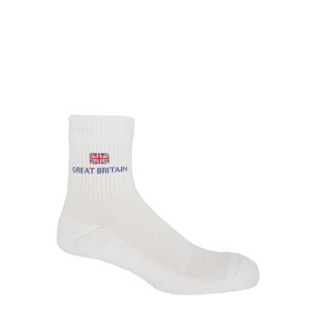 Great Britain White Luxury Sports Men's Socks, 2 of 4