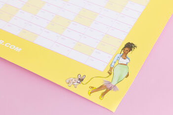 2024 Dated Wall Calendar Yellow, 3 of 5