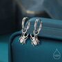 Sterling Silver Stag Beetle Huggie Hoop Earrings, thumbnail 1 of 11