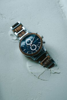 London Personalised Wood And Steel Watch For Him, 10 of 12