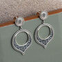 Sterling Silver Harbala Dangly Studs, thumbnail 2 of 4