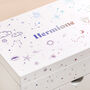 Personalised Rainbow Celestial White Jewellery Box, thumbnail 2 of 6