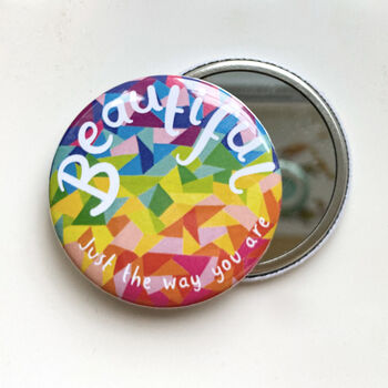 'Beautiful, Just The Way You Are' Rainbow Pocket Mirror, 2 of 4