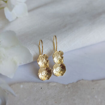 Sweet Daisy Dangling Earrings Gold Plated, 5 of 9