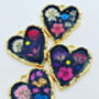 Gothic Heart Earrings With Real Flowers, thumbnail 4 of 12