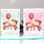 Personalised Bear Sibling Birthday Card, thumbnail 7 of 9