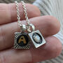 Silver And Opal Birthstone Necklace October Birthday, thumbnail 5 of 8