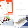 Personalised Red Tractor 1st Christmas Card, thumbnail 7 of 7