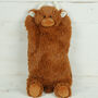 Brown Highland Cow Hot Water Bottle Cover, Boxed Nb, thumbnail 1 of 8