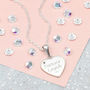 'My First Diamond' Personalised Heart Necklace, thumbnail 2 of 5