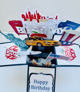 Personalisable New York Themed 3D Greeting/Gift Card, 7 of 12