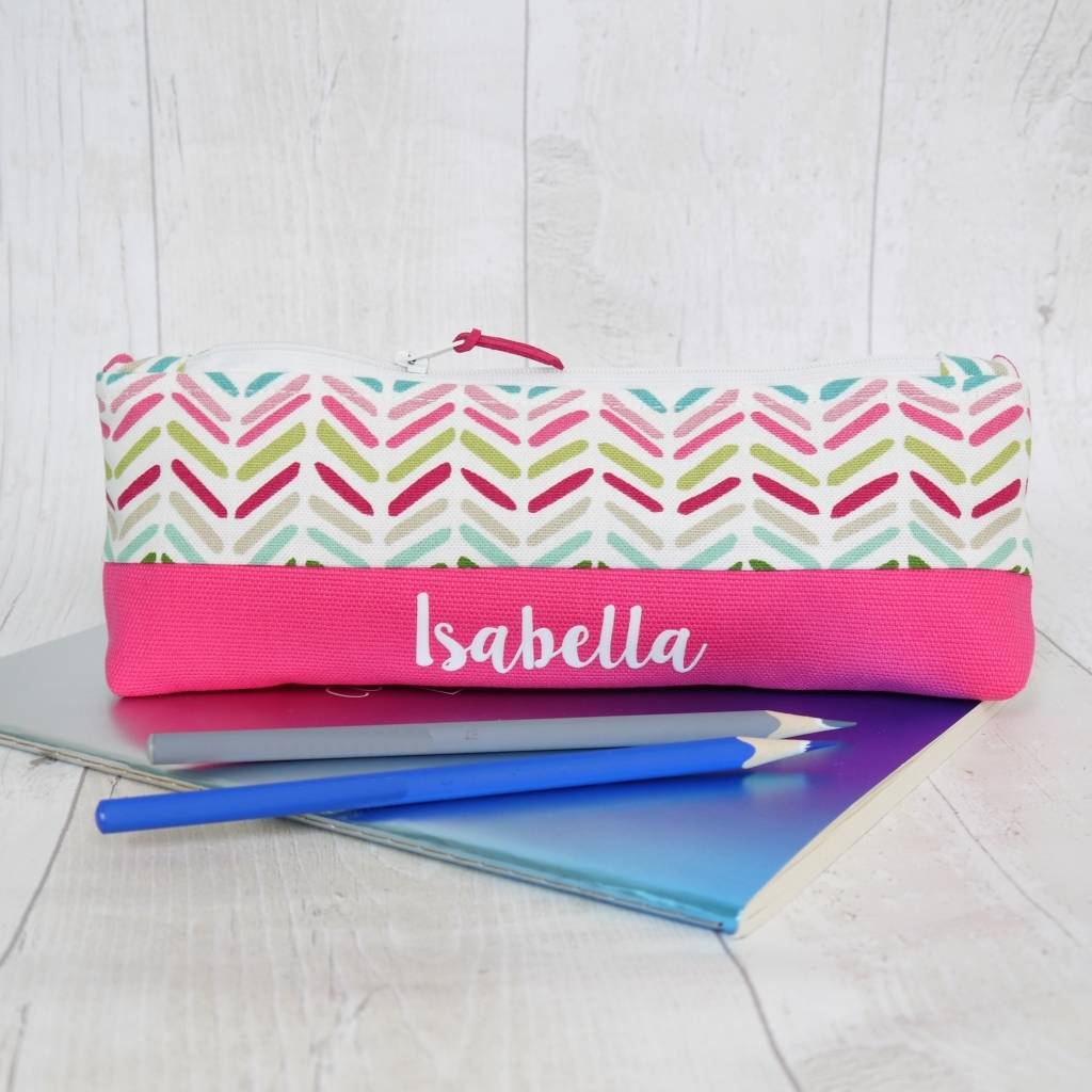 Personalised Zig Zag Pencil Case By Jackie Martin Designs