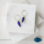 925 Sterling Silver Lapis Lazuli Pendant Earrings, thumbnail 3 of 4