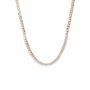 Sterling Silver Gold Plated Cz Tennis Curb Necklace, thumbnail 4 of 7