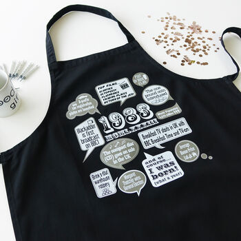 'Events Of 1983' 40th Birthday Gift Apron, 4 of 11