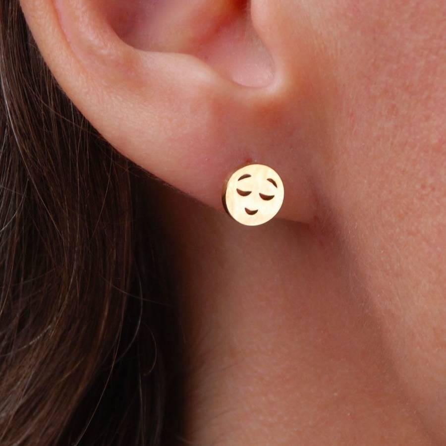 emoji stud earrings by penelopetom