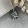 925 Sterling Silver Mandala Moonstone Necklace, thumbnail 7 of 11