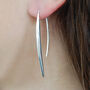 Sterling Silver Long Pointed Drop Earrings, thumbnail 3 of 6
