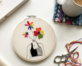 Rainbow Female Embroidery Kit, 5 of 9