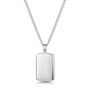 Wide Ingot Men's Necklace 925 Solid Silver, thumbnail 4 of 7