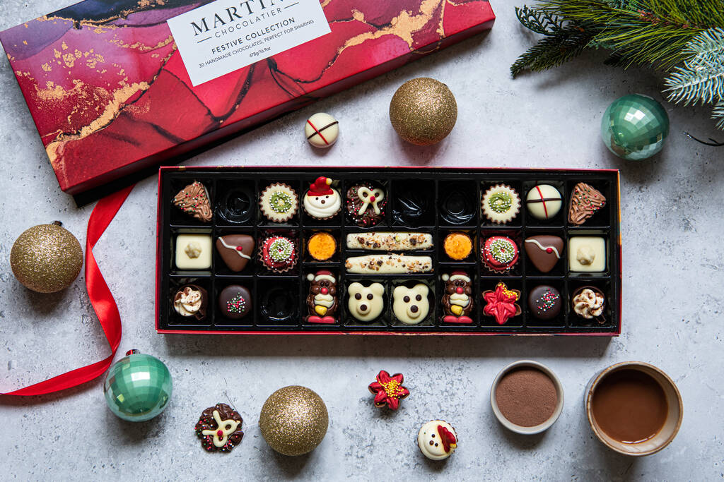 Festive Chocolate Collection 30 Box By Martin's Chocolatier