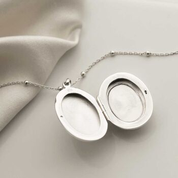 Sterling Silver Double Oval Locket, 5 of 11
